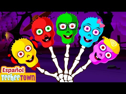 Aprende los colores con bombillas de esqueleto de colores💡💀| Canciones Infantiles | Pueblo Teehee