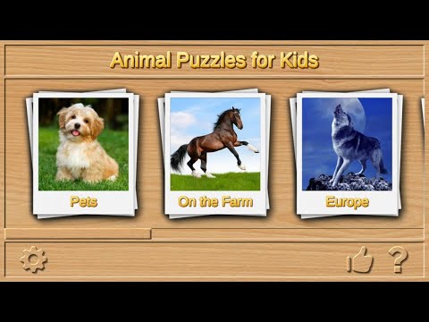 JIGSAW PUZZLES FOR KIDS (ENGLISH) ANIMAL PUZZLES FOR CHILDREN (ON THE FARM, DONKEY)