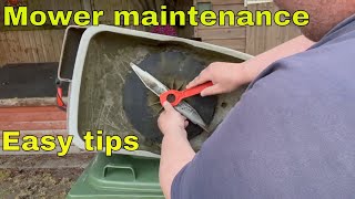 How to change a Flymo Blade & Change the Depth of Cut