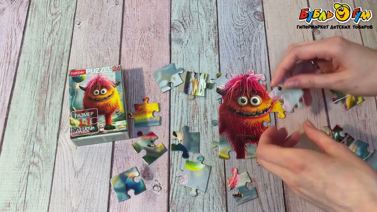 Пазл Монстрики 24эл с 3лет - видео