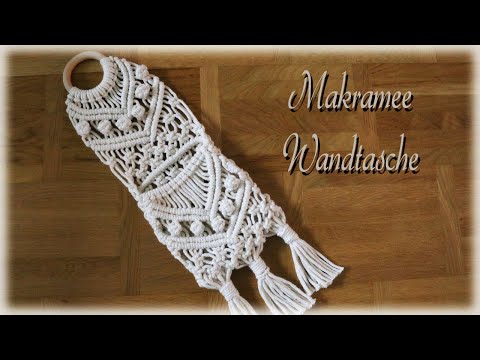 Makramee Wandtasche * DIY * Macrame Pocket Wall Hanging