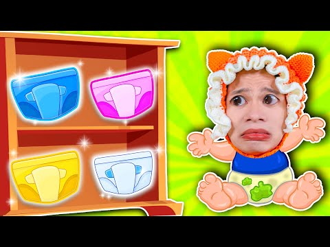 Color Diaper Change Song | Learn About Baby Care and Colors | Nursery Rhymes for Kids