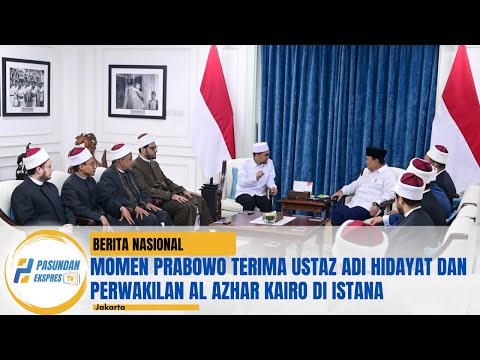 Momen Prabowo Terima Ustadz Adi Hidayat dan Perwakilan Al Azhar Kairo di Istana