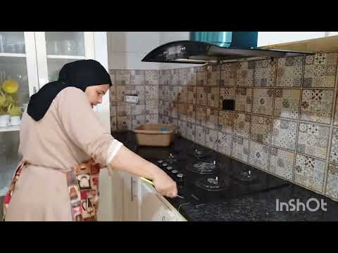 اليوم  نظفت شوية من الكوجينة
