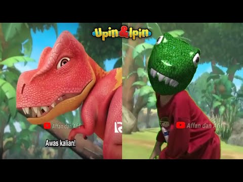 Upin Ipin dicari T-Rex || Kompilasi tiru aksi Upin Ipin