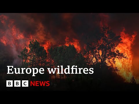 YouTube video thumbnail: Wildfires Rage Across Southern Europe