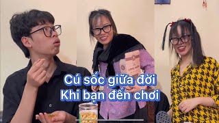 Cú sốc giữa đời của bạn em trai khi đến nhà chơi | Tiktok hài | Đỗ Lệ Thuỳ