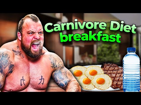 Eddie Hall 1 Eats Carnivore Diet Breakfast