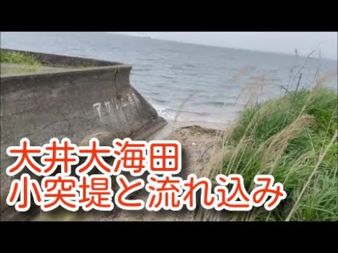 大井大海田の小突堤と流れ込み　愛知県知多郡南知多町大井大海田　海釣りポイント　知多半島魚釣り場