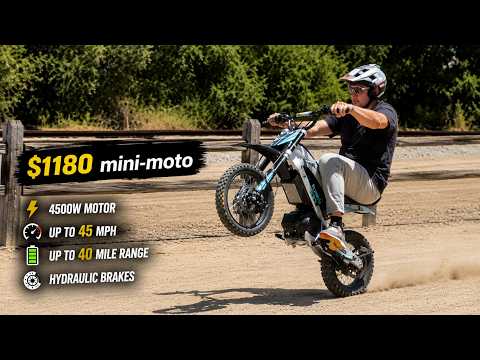 E-moto Review - $1,180 Electric Pit Bike Review | 45 MPH, 4500W & Surprisingly Good - Evoltrix X7