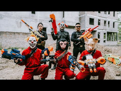 LTT Nerf Mod: Battle To Steal Nerf Guns Of Warriors SWAT With Masked Army. Who will win?