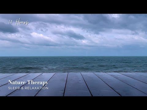Stormy Ocean Rain & Distant Thunder in Thailand | Summer Storm Sea Sounds for Sleep & Relaxation