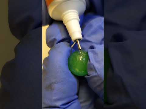 Setting up Europe Machine Cut 2.5mm cubic zircons in jade beads using B-7000 waterproof jeweler glue