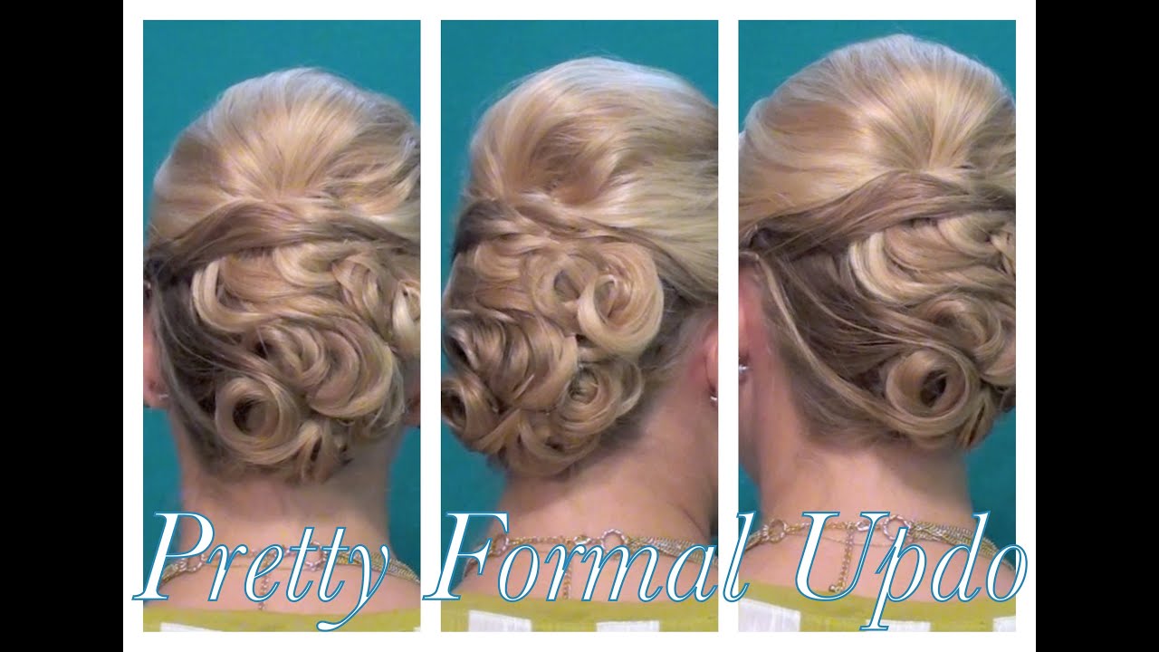 Pretty Pin-Curled Formal Updo