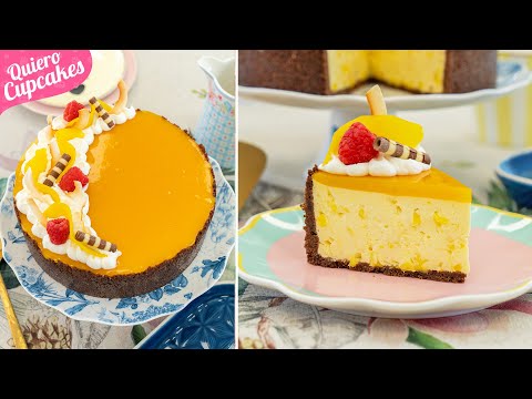 CHEESECAKE DE MANGO Y CHOCOLATE 🥭🍫 | POSTRE DE VERANO SIN HORNO