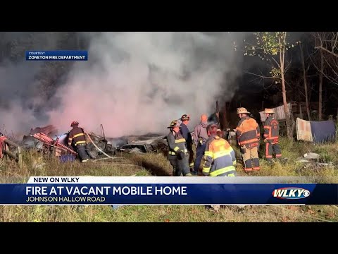 Zoneton Fire Department battles fire at vacant mobile home