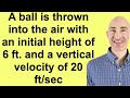 Solving Projectile Motion Problems with Quadratics