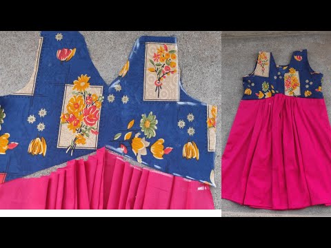 gon lawn frock neck design cutting and stitching｜TikTok Search