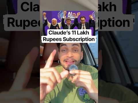 Claude’s 11 Lakh Rupees Subscription #claude #anthropic #chatgpt #openai #samaltman #aipricing