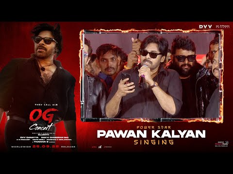 Power Star Pawan Kalyan Singing the Song  at They Call Him OG Concert | Shreyas Media