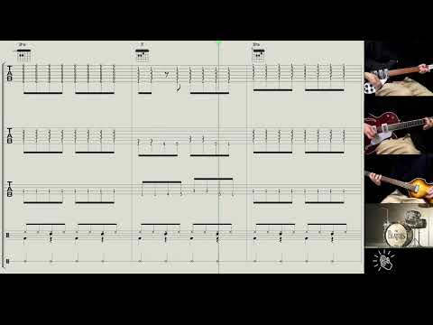 How to play : Hold Me Tight - The Beatles - guitar, bass, drums