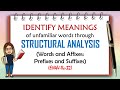 Understanding Prefixes and Suffixes