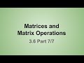 Exploring Matrix Equations and Operations