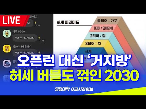 [딩딩LIVE] 오픈런 대신 '거지방'.. 허세 버블도 꺽인 2030 - 2023년 4월 25일