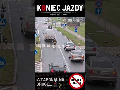 🔴🚶‍♂️ Nastolatek wchodzi na czerwonym świetle przed rozpędzone samochody