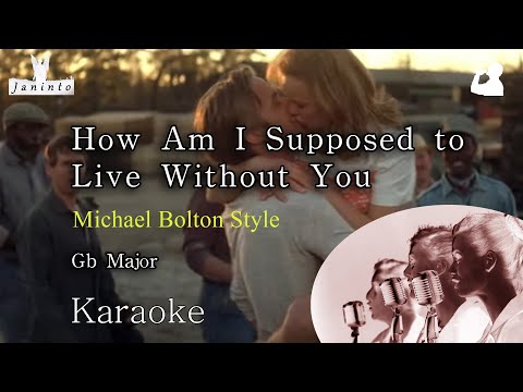 How Am I Supposed to Live Without You-Michael Bolton Style, Karaoke  (Gb Major, -4than Original Key)