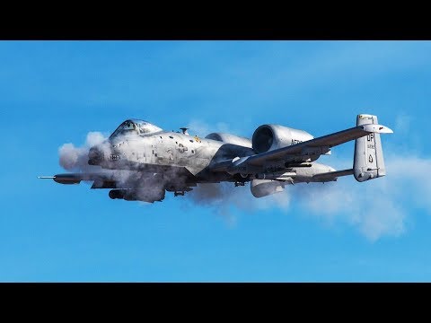 Awesome A-10 Warthog in Action / Practice Targeting Unmanned Moving Targets
