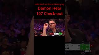 Damon Heta 107 Check-out 🎯 2023 Betfred World Matchplay 2023 #darts    #worldmatchplay