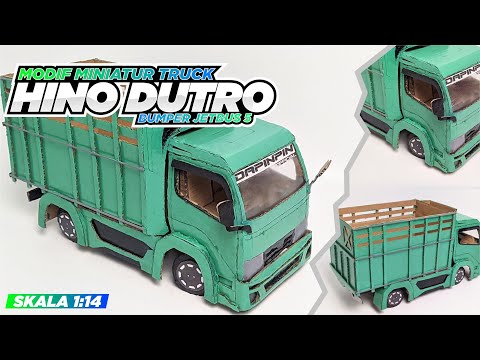 ROMBAK MINIATUR TRUCK HINO DAPINPIN NEW STYLE DARI KARDUS