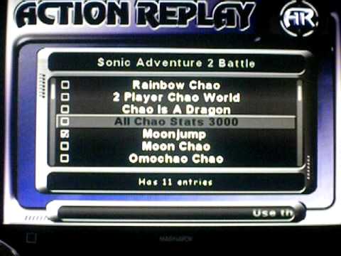 sonic adventure 2 battle gecko codes