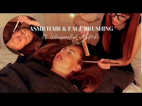 ASMR SPA For ​⁠@WhispersRedASMR Hair & face brushing & gentle massage for sleep soft spoken~ music