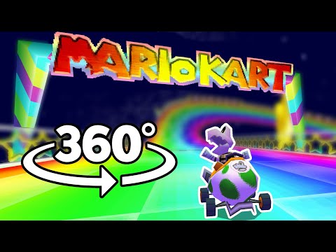 VR 360º Mario Kart DS Rainbow Road | 4K