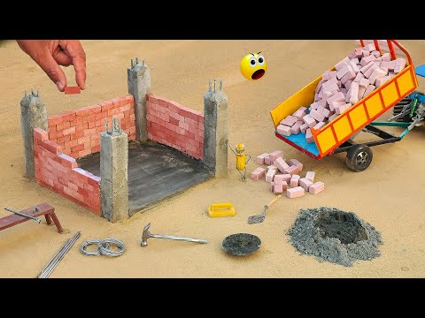 diy tractor bricks house construction science project @MiniCreative1