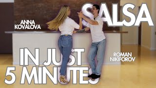 🔥 SALSA IN 5 MINS - EASY SALSA DANCE LESSON - NO PARTNER NEEDED 🔥