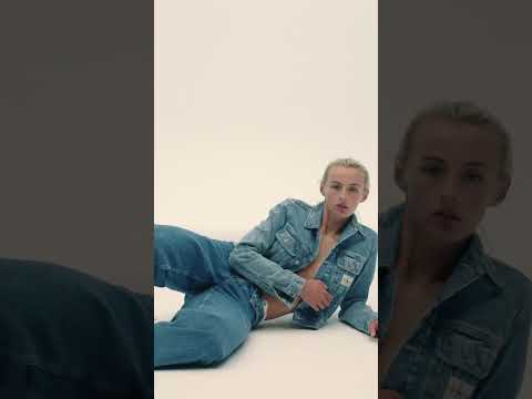 Unbuttoned and deconstructed. #ChloeKelly in new denim silhouettes. Calvins or nothing #CalvinKlein