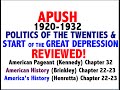 Exploring the Politics of the 1920s and the Great Depression