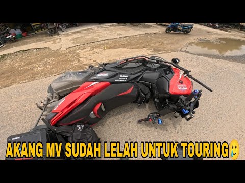 AKANG MV DI SEREMPET MOBIL DAN JATUH‼️TOURING HAMPIR NYERAH