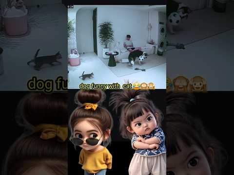 dog with cat funny shorts 😂🙈🤫 #shorts #cat #dog #funny