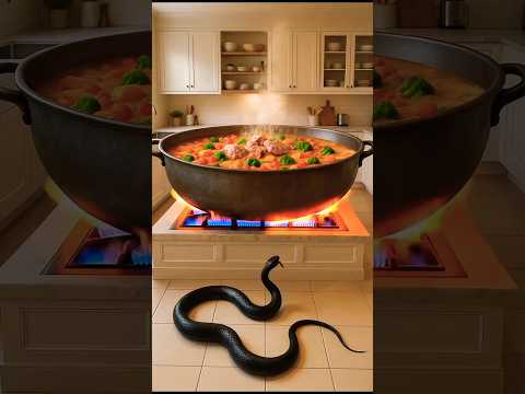 Family Eats Dinner Without Knowing a Snake Was Inside the Food 😱🐍 | Shocking Twist#cat​​ #cute​ #fyp