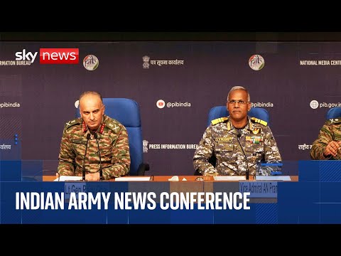 Indian Army, Navy and Air Force officials hold news conference