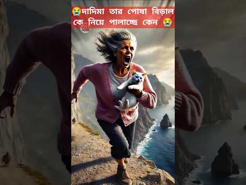 দাদিমা তার বিড়ালটিকে সমুদ্রে ফেলে দিল কেন 😭😭😭#emotional#cat#catstory #shorts #shortsfeed