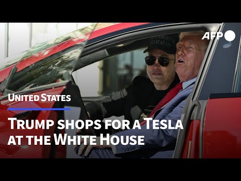 Trump shops for a Tesla at the White House in show of support for Musk | AFP