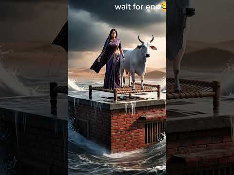 girl house was no more 😭|| #shortsfeed #cow #ai