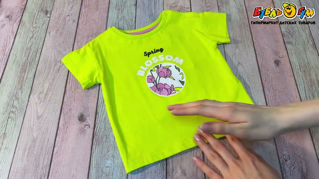 Футболка Lanson Kids с принтом цветы зеленая - видео Футболка Lanson Kids с принтом цветы зеленая - видео