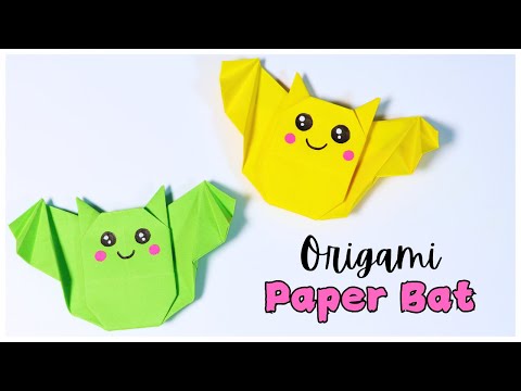 Origami Paper Bat Halloween Craft