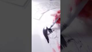 【毎日スケッチ021】今日はペンを使ってみた🖊【イラストはBOOTHで販売中🖤】#イラストメイキング #アナログイラスト